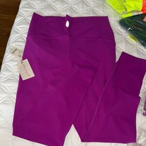 Purple High-Waisted Leggings